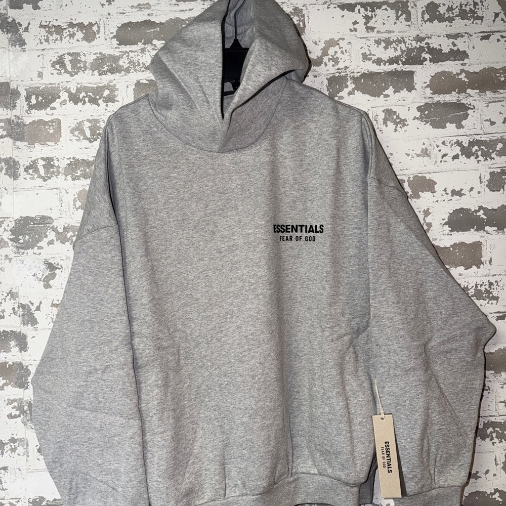 Fear of God Essentials Heather Gray Hoodie Sweatshirt